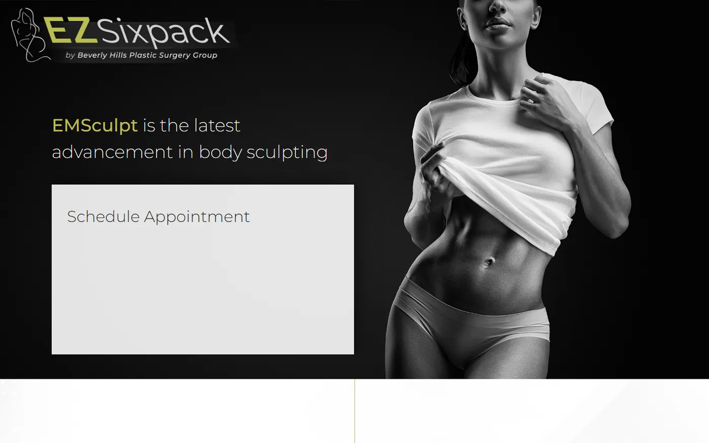 EZ Sixpack EMSculpt website