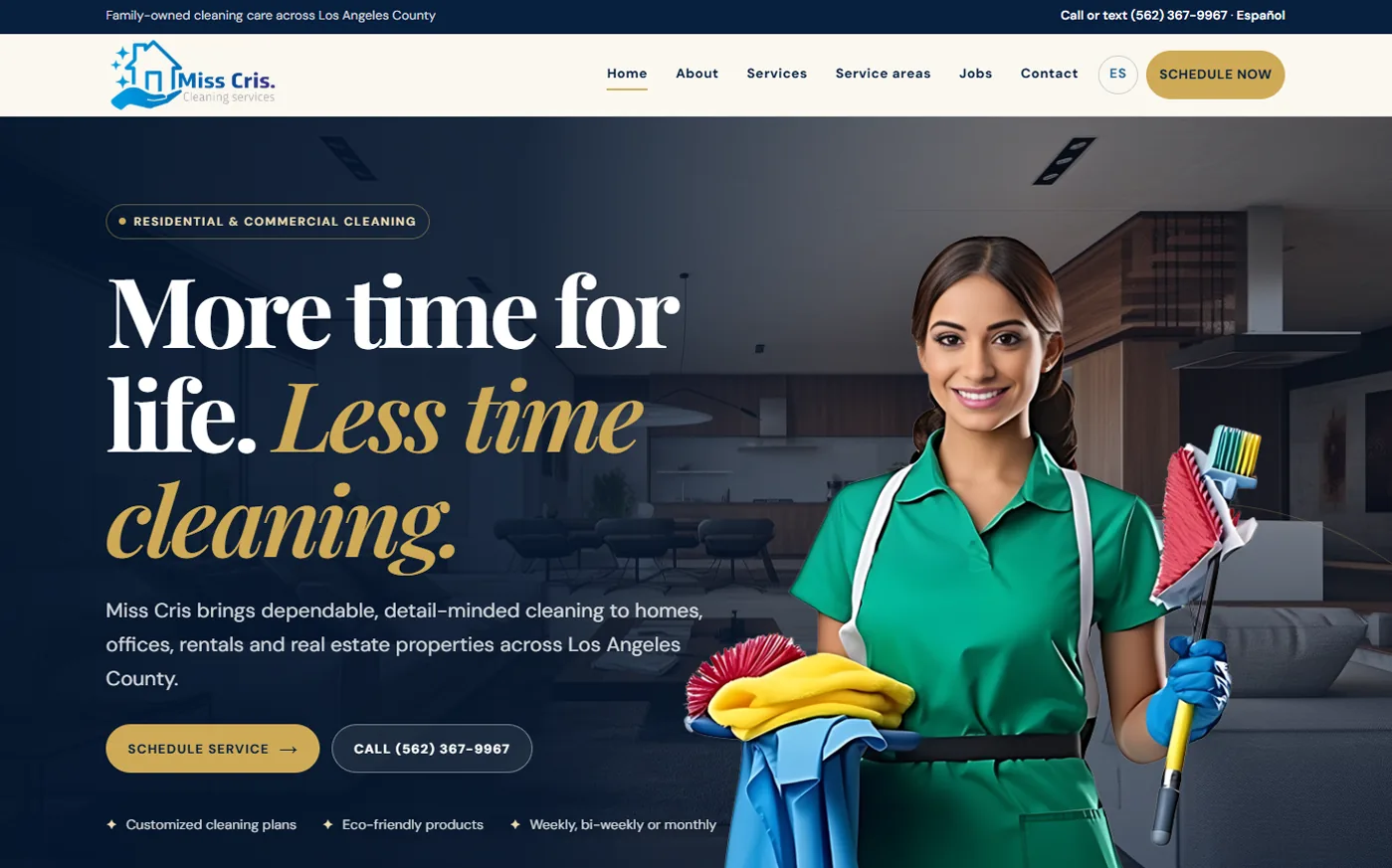 Miss Cris Cleaning website